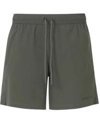 Moncler - Logo-Embroidered Swim Shorts - Lyst