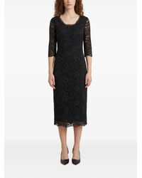 SUTTON NEW YORK - Lace-Overlay Midi Dress - Lyst