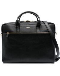 Tom Ford - Logo-plaque Grained Leather Briefcase - Lyst