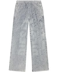 DIESEL - P-leo Wide-leg Cotton Track Pants - Lyst