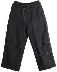 Ziggy Chen - Pilot Button-Detailed Wide-Leg Trousers - Lyst