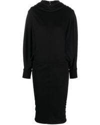 Saint Laurent - Vestido corto con cuello vuelto - Lyst