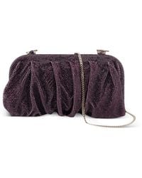 Benedetta Bruzziches - Venus Crystal-Embellished Ruched Clutch Bag - Lyst