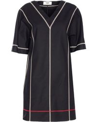 Fendi - Jurk Met V-Hals - Lyst