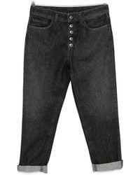 Dondup - Koons Button-Fly Turned-Up Jeans - Lyst