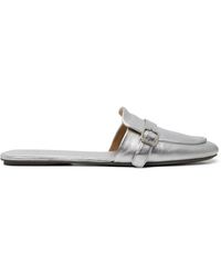 Marsèll - Buckle-Strap Metallic Mules - Lyst