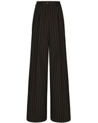 Dolce & Gabbana - Pantalones anchos de talle alto - Lyst