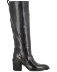 Officine Creative - Leather Block-Heel Boots - Lyst