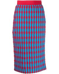 Tory Burch - Geometric-pattern High-waist Skirt - Lyst