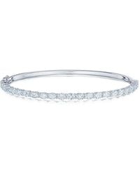 Kwiat - 18Kt Oval Diamond Bangle - Lyst