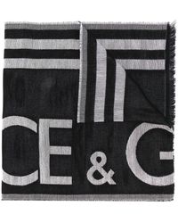 Dolce & Gabbana Schal mit Logo - Schwarz