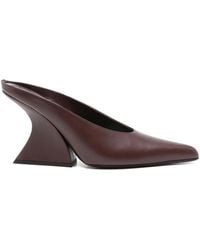 Mugler - 100Mm Sculpted-Heel Pointed-Toe Mules - Lyst