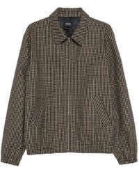 A.P.C. - Houndstooth Zip Shirt Jacket - Lyst