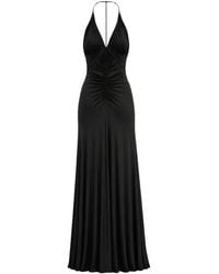 Self-Portrait - Gathered-Detail Jersey Maxi Dress - Lyst
