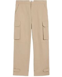 Ami Paris - Katoenen Gabardine Cargo Broek - Lyst