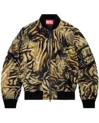 DIESEL - J-Dublee Bomberjack Met Abstracte Print - Lyst