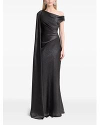 Gemy Maalouf - Asymmetrical-Sleeve Draped Maxi Dress - Lyst