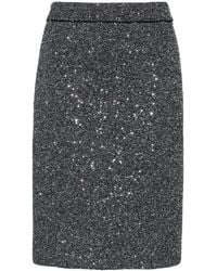 Gucci - Sequin A-line Knit Skirt - Women's - Polyester/polyamide/metallic Fibre/elastaneviscose - Lyst