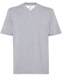 Brunello Cucinelli - V-Neck Short-Sleeve T-Shirt - Lyst