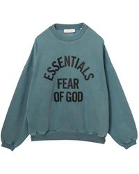 Essentials - Logo-Print Crew Neck Sweater - Lyst