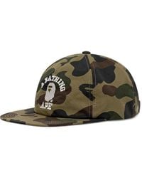 A Bathing Ape - Baseballkappe mit Camouflage-Print - Lyst