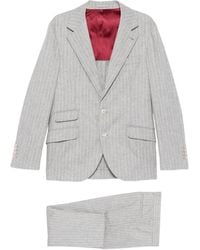 Brunello Cucinelli - Pinstripe-Pattern Single-Breasted Suit - Lyst