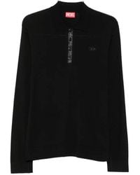 DIESEL - Soft Knit Polo Shirt With Button Closure - Lyst