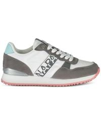 Napapijri - Suede-Panelled Mesh-Insert Sneakers - Lyst