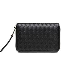 Poche Paris - Oriane Woven-Leather Zip Wallet - Lyst