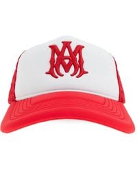 Amiri - Casquette De Camionneur Rouge À Monogrammes - Lyst