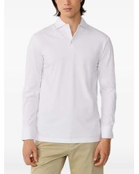 Hackett - Jersey-Knit Long-Sleeve Polo Shirt - Lyst