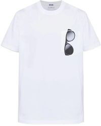 Moschino - Sunglasses-Print Chest-Pocket T-Shirt - Lyst