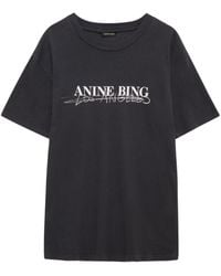 Anine Bing - Camiseta Walker con logo estampado - Lyst