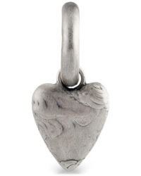 POISONED HEARTS - Heart Hoop Earring - Lyst
