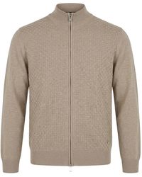 Tombolini - Basket-Weave Zip-Up Cardigan - Lyst