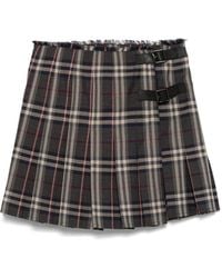 Burberry - Wollen Mini-Rok - Lyst