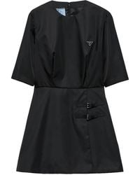 Prada - トライアングルロゴ ミニドレス - Lyst