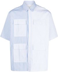 Maison Kitsuné - Camisa a rayas con diseño colour block - Lyst
