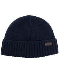 Barbour - Gerippte Beanie Mit Logo-Patch - Lyst