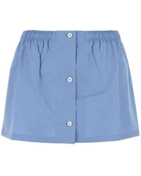 Miu Miu - Air Force Poplin Mini Skirt - Lyst