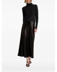 Alberta Ferretti - Button-Detail Roll-Neck Sweater - Lyst