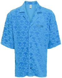 Moschino - Logo-embroidered Cotton-blend Shirt - Lyst