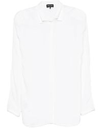 Giorgio Armani - Blouse Met Lange Mouwen En Kraag - Lyst