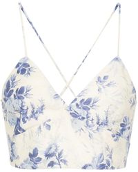 Twinset - Cropped-Top Mit Blumen-Print - Lyst