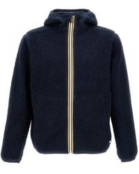 K-Way - Hooded Sherpa Fleece Jacket - Lyst