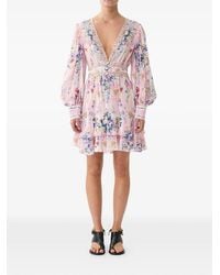 CAMILLA - Button Frill Floral Midi Dress - Lyst