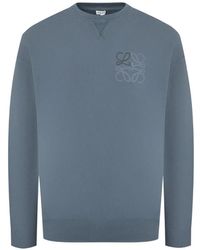 Loewe - Anagram-Detail Cotton Sweatshirt - Lyst
