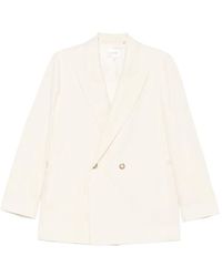 FRAME - Blazer Croisé The Lounge À Col À Revers Crantés - Lyst