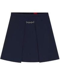 HUGO - Chain-Detail Pleated Mini Skirt - Lyst