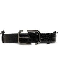 The Attico - Crocodile-Effect Chain-Detail Belt - Lyst